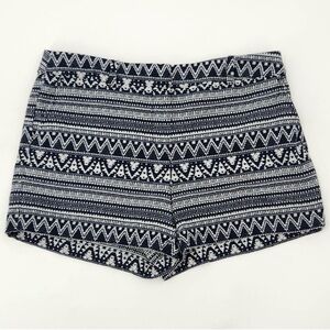 Ann Taylor Loft Tribal Print Textured Shorts in Navy and White